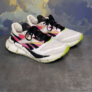 Reebok Floatzig 1 Running Shoes White/Pink/Black Women's Size 9.5